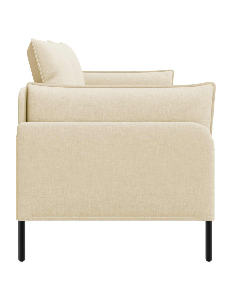 Divano a 2 Posti Crema 188 x 81 x 89 cm Tessuto