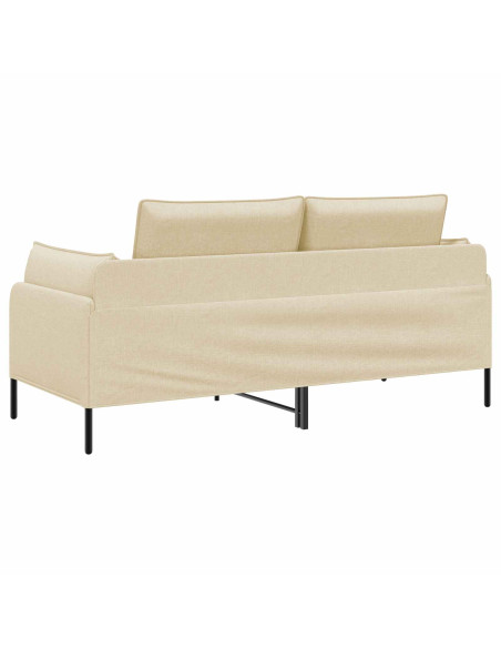 Divano a 2 Posti Crema 188 x 81 x 89 cm Tessuto