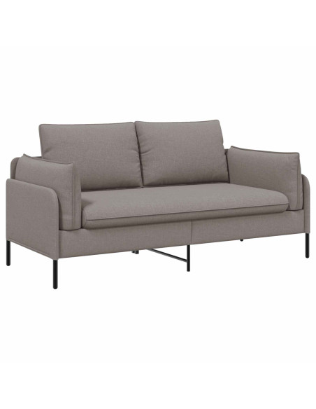 Divano a 2 Posti Tortora 188 x 81 x 89 cm Tessuto