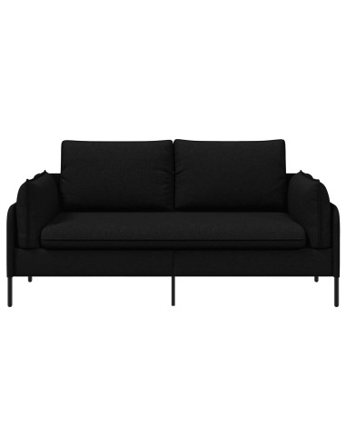 Divano a 2 Posti Nero 188 x 81 x 89 cm Tessuto