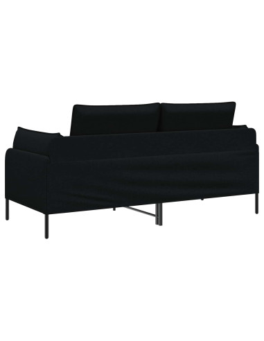 Divano a 2 Posti Nero 188 x 81 x 89 cm Tessuto