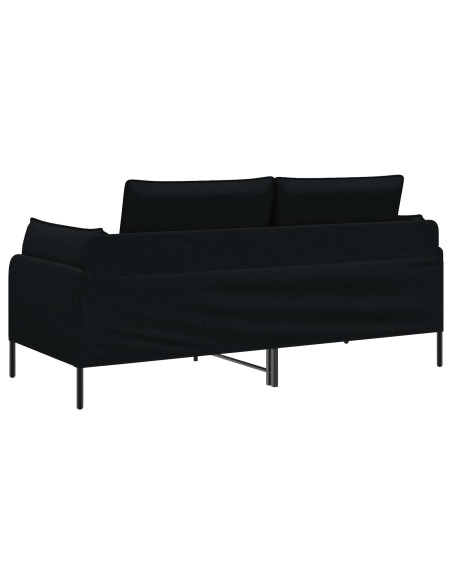 Divano a 2 Posti Nero 188 x 81 x 89 cm Tessuto