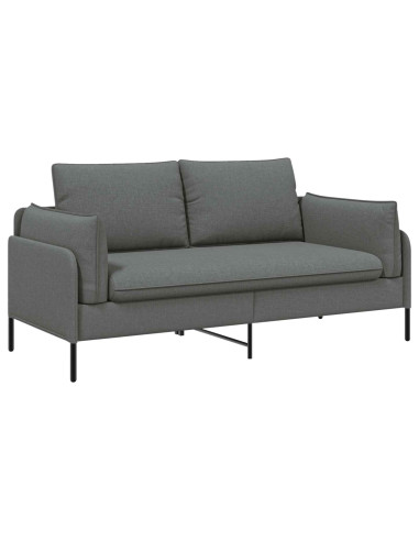 Divano a 2 Posti Grigio Scuro 188 x 81 x 89 cm Tessuto