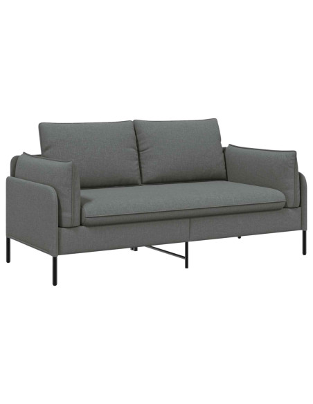 Divano a 2 Posti Grigio Scuro 188 x 81 x 89 cm Tessuto