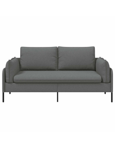Divano a 2 Posti Grigio Scuro 188 x 81 x 89 cm Tessuto