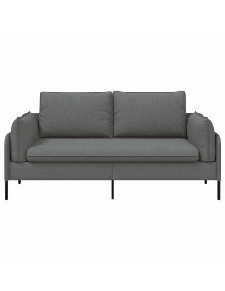 Divano a 2 Posti Grigio Scuro 188 x 81 x 89 cm Tessuto