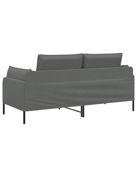 Divano a 2 Posti Grigio Scuro 188 x 81 x 89 cm Tessuto