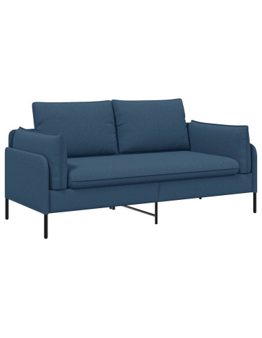 Divano a 2 Posti Blu 188 x 81 x 89 cm Tessuto