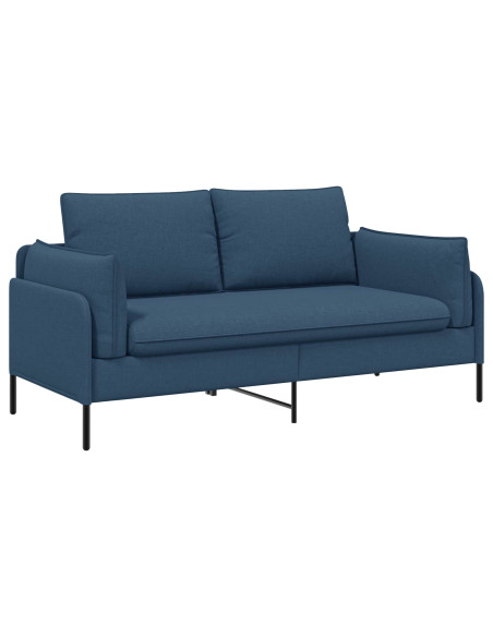 Divano a 2 Posti Blu 188 x 81 x 89 cm Tessuto