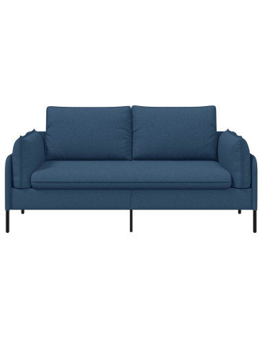 Divano a 2 Posti Blu 188 x 81 x 89 cm Tessuto