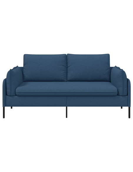 Divano a 2 Posti Blu 188 x 81 x 89 cm Tessuto