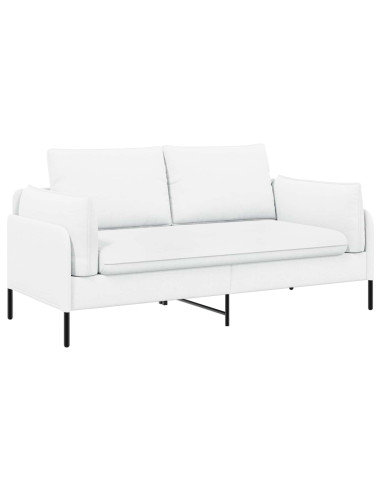 Divano a 2 Posti Bianco 188 x 81 x 89 cm Tessuto