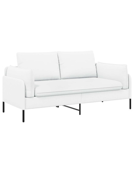 Divano a 2 Posti Bianco 188 x 81 x 89 cm Tessuto