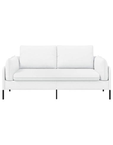 Divano a 2 Posti Bianco 188 x 81 x 89 cm Tessuto