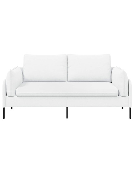 Divano a 2 Posti Bianco 188 x 81 x 89 cm Tessuto