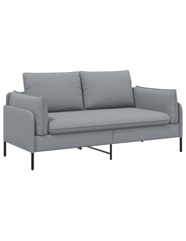 Divano a 2 Posti Grigio Chiaro 188 x 81 x 89 cm Tessuto