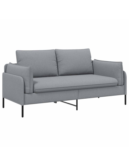 Divano a 2 Posti Grigio Chiaro 188 x 81 x 89 cm Tessuto
