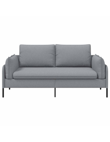 Divano a 2 Posti Grigio Chiaro 188 x 81 x 89 cm Tessuto