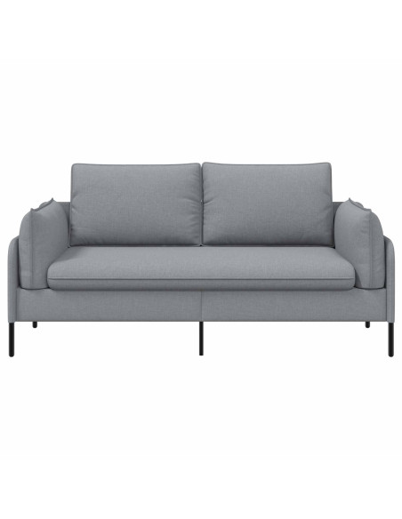 Divano a 2 Posti Grigio Chiaro 188 x 81 x 89 cm Tessuto