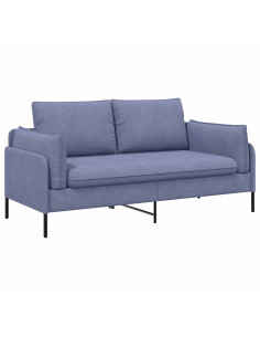 Divano a 2 Posti Blu jeans 188 x 81 x 89 cm Tessuto 2