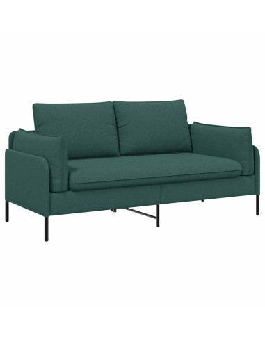 Divano a 2 Posti Verde Scuro 188 x 81 x 89 cm Tessuto