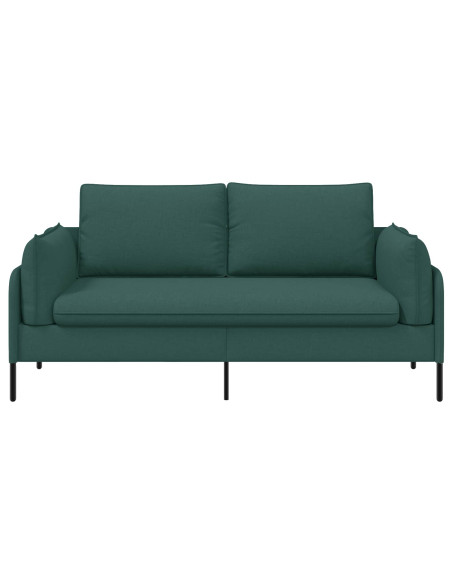 Divano a 2 Posti Verde Scuro 188 x 81 x 89 cm Tessuto