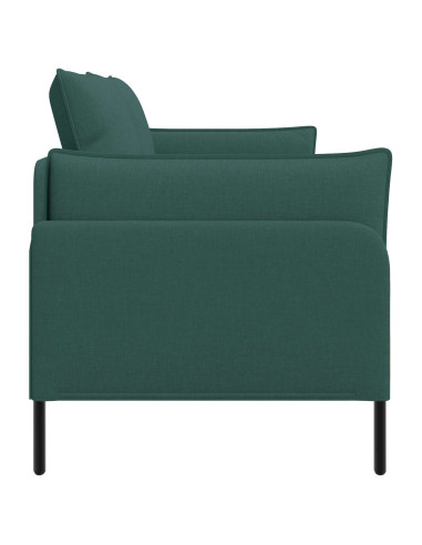 Divano a 2 Posti Verde Scuro 188 x 81 x 89 cm Tessuto