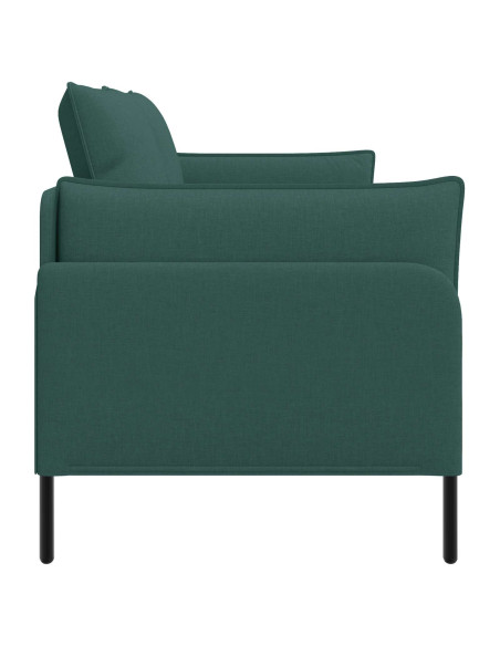 Divano a 2 Posti Verde Scuro 188 x 81 x 89 cm Tessuto
