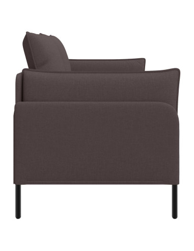 Divano a 2 Posti Marrone Scuro 188 x 81 x 89 cm Tessuto