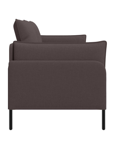 Divano a 2 Posti Marrone Scuro 188 x 81 x 89 cm Tessuto