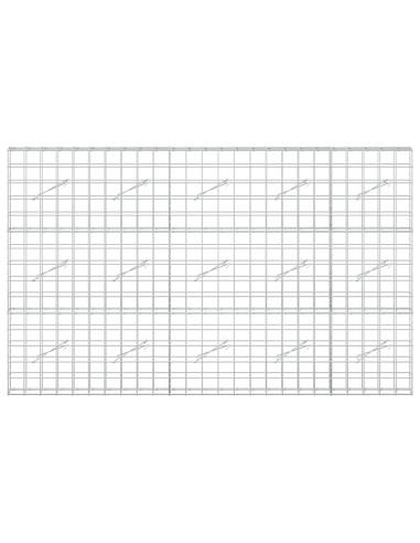 Gabione con filo da 5 mm e rete 10x10 cm 250x10x150 cm