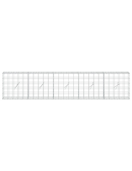 Gabione con filo da 5 mm e rete 10x10 cm 250x20x50 cm