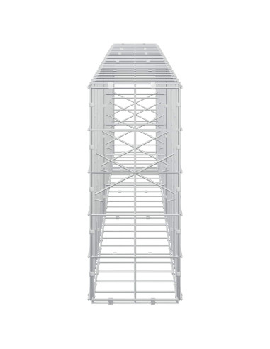 Gabione con filo da 5 mm e rete 10x10 cm 250x20x50 cm