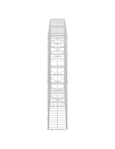 Gabione con filo da 5 mm e rete 10x10 cm 200x20x100 cm
