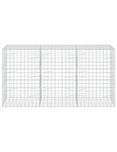 Gabione con filo da 5 mm e rete 10x10 cm 300x100x150 cm