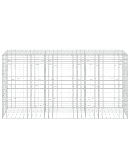 Gabione con filo da 5 mm e rete 10x10 cm 300x100x150 cm
