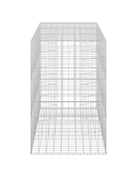 Gabione con filo da 5 mm e rete 10x10 cm 300x100x150 cm