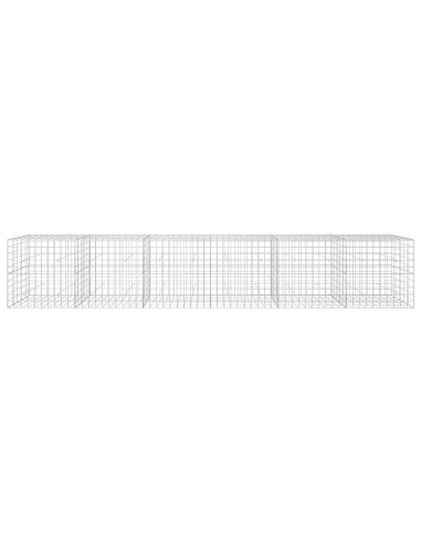 Gabione con filo da 5 mm e rete 10x10 cm 600x50x100 cm
