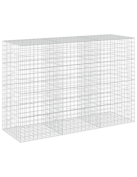 Gabione con filo da 5 mm e rete 10x10 cm 300x100x200 cm
