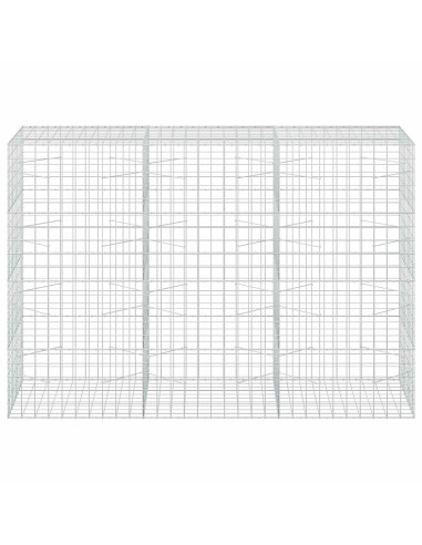 Gabione con filo da 5 mm e rete 10x10 cm 300x100x200 cm