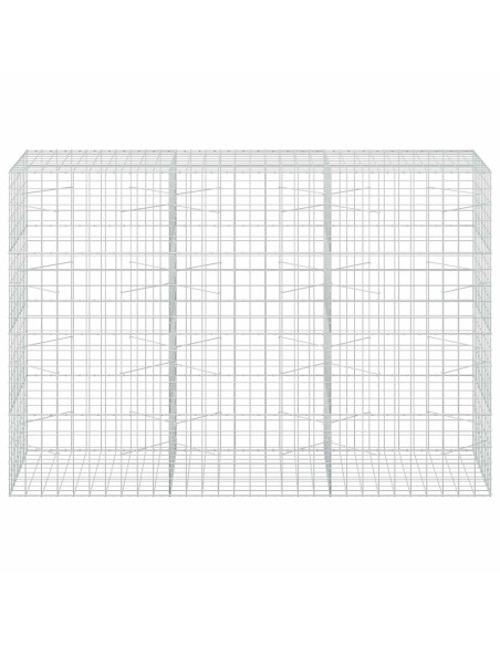 Gabione con filo da 5 mm e rete 10x10 cm 300x100x200 cm