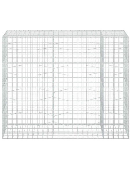 Gabione con filo da 5 mm e rete 10x10 cm 250x100x200 cm