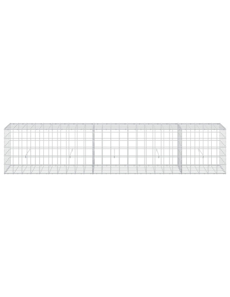 Gabione con filo da 5 mm e rete 10x10 cm 250x50x50 cm