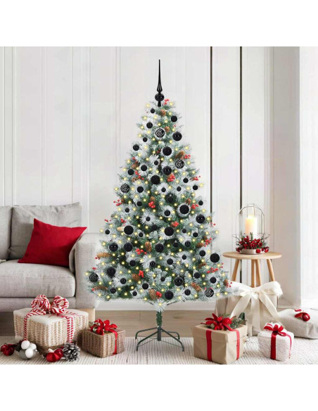 Albero di Natale artificiale Verde e bianco 180 cm