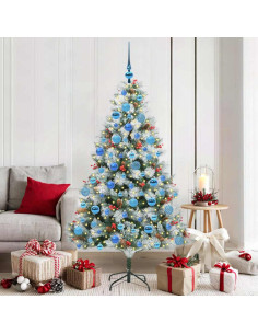Albero di Natale artificiale Verde e bianco 180 cm