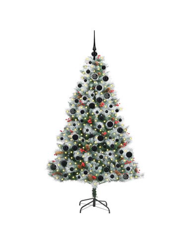 Albero di Natale artificiale Verde e bianco 180 cm