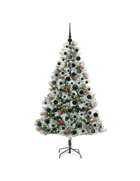 Albero di Natale artificiale Verde e bianco 180 cm