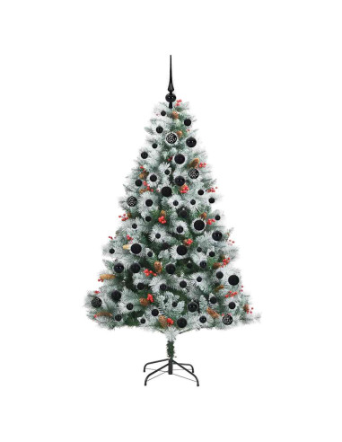 Albero di Natale artificiale Verde e bianco 180 cm