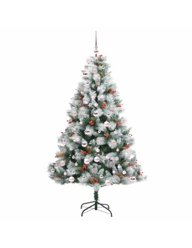 Albero di Natale artificiale Verde e bianco 180 cm