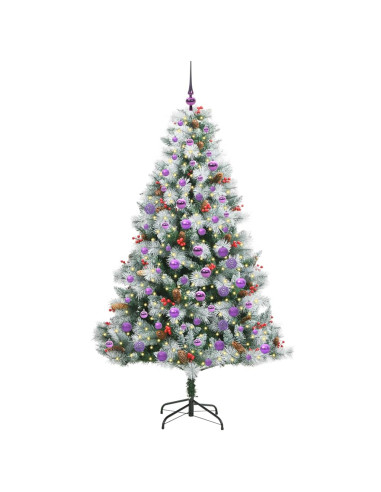 Albero di Natale artificiale Verde e bianco 180 cm